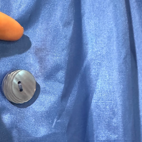 VTG Chiango by Fleet Street Electric Blue Trench Coat Quilted Insulated Liner - Picture 13 of 13